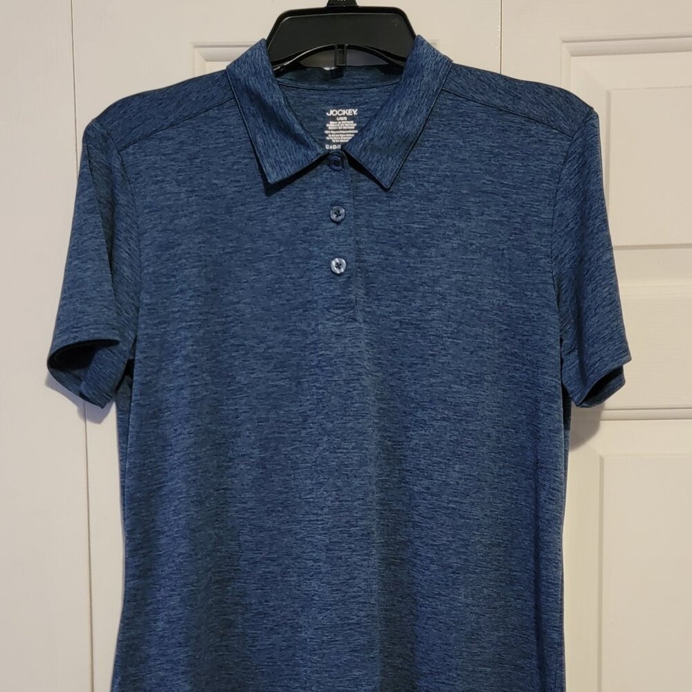 Jocky Semi-Fitted Performance Polo, Abyss Grey Space Dye Large
